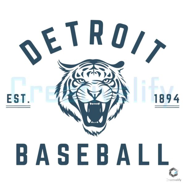 Detroit Baseball Team Est 1894 SVG File
