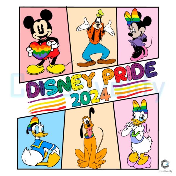 Disney Pride 2024 Mickey And Friends SVG