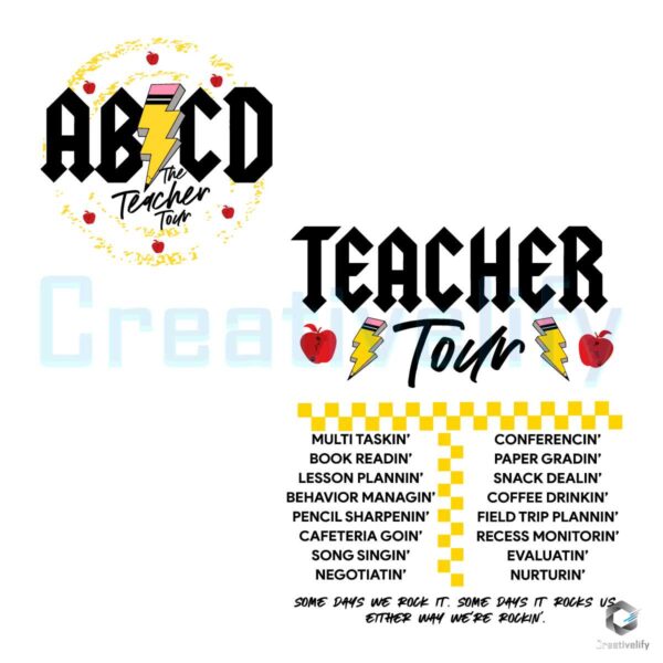 ABCD The Teacher Tour School SVG File Design