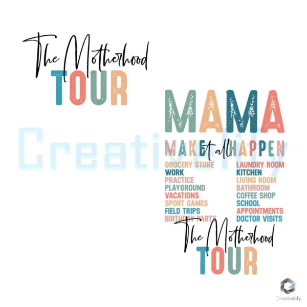 The Motherhood Tour Mom Life SVG File