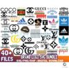 40 Files Clothing Brand Logo SVG Bundle