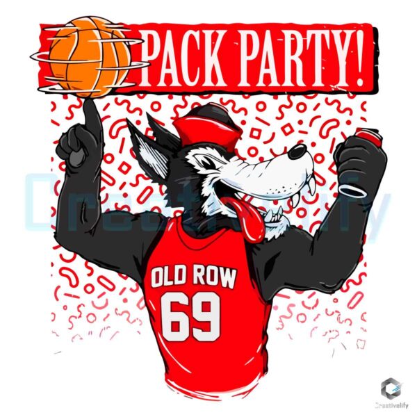 NC State Wolfpack Pack Party Basketball PNG