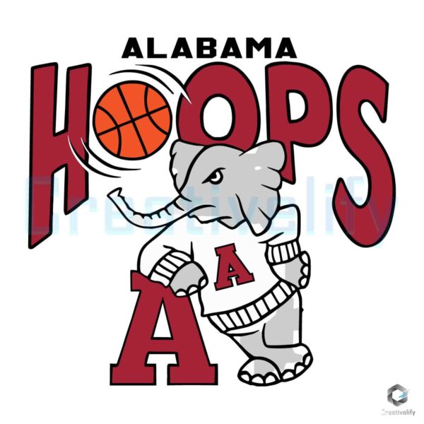 Alabama Hoops Basketball Team SVG File
