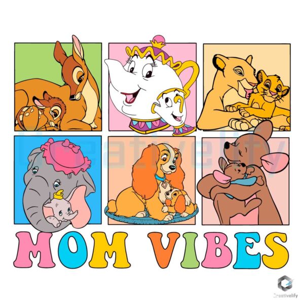 Mom Vibes Cartoon Movie Character SVG