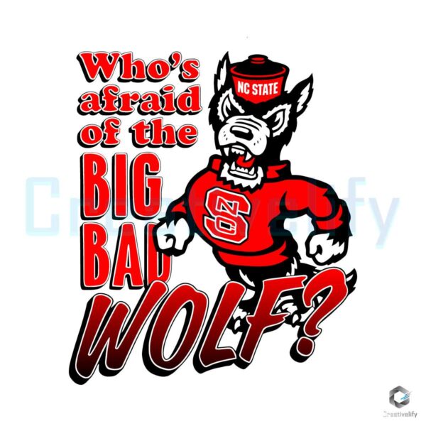 Who Is Afraid If The Big Bad Wolf Mascot SVG