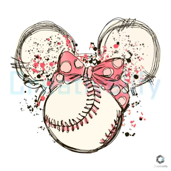Disney Minnie Mom Baseball PNG File