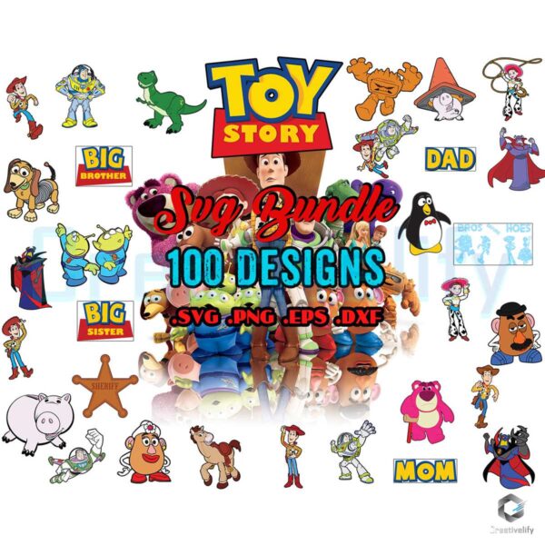 100 Designs Toy Story SVG Bundle File