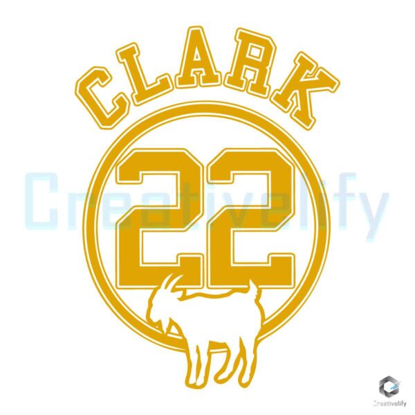 Clark Goat 22 Caitlin Iowa Basketball SVG File