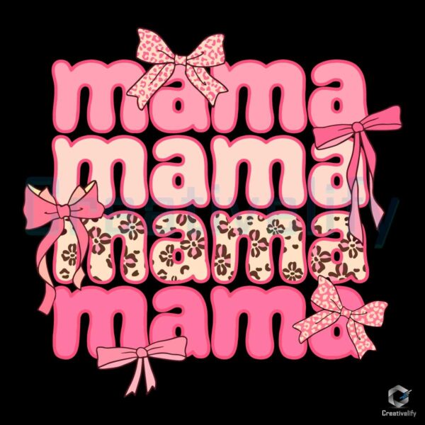 Groovy Mama Bow Tie Mothers Day SVG File