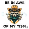 Be In Awe Of My Tism Racoon Vintage PNG