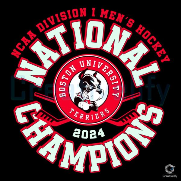 Boston University Hockey National Champions SVG