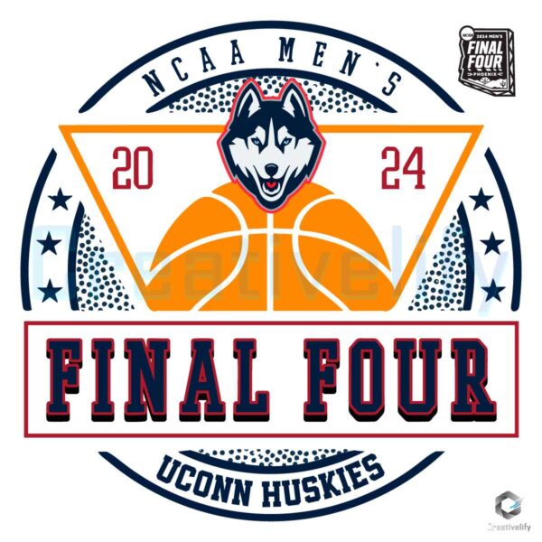 Final Four UConn Huskies NCAA 2024 SVG