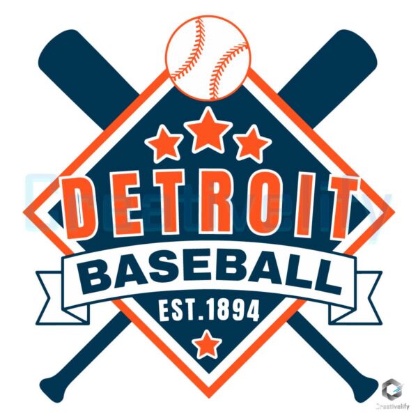 Detroit Tigers Team Baseball Est 1894 SVG