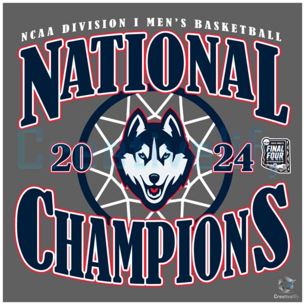 National Champions UConn Basketball Team SVG