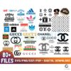 80 Files Fashion Brand Bundle SVG Design