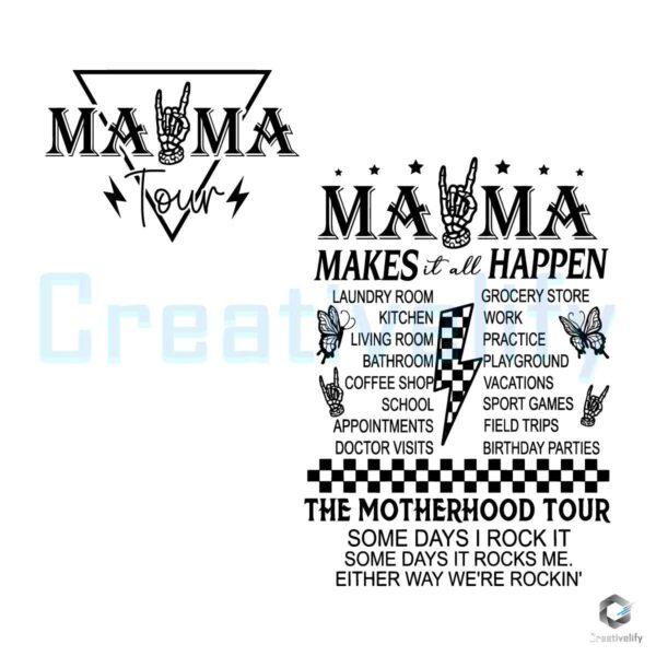 Mama Tour Skeleton Hand Mothers Day SVG