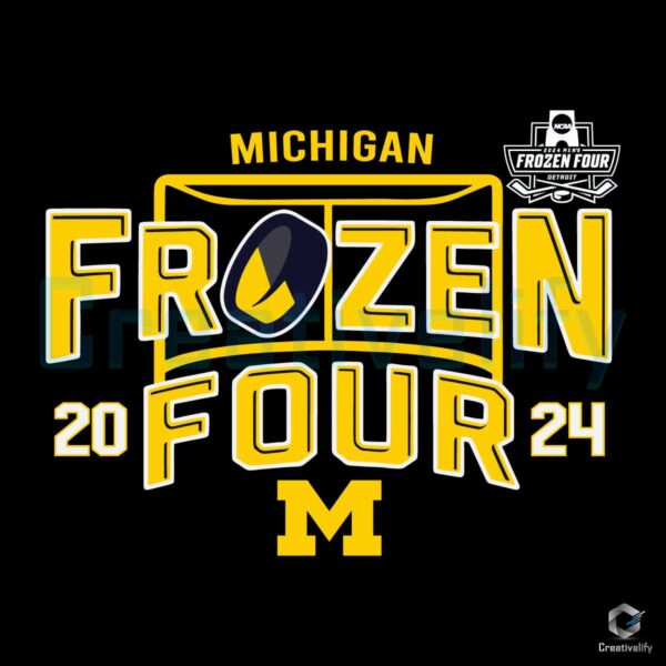 Michigan 2024 Frozen Four Mens Hockey SVG
