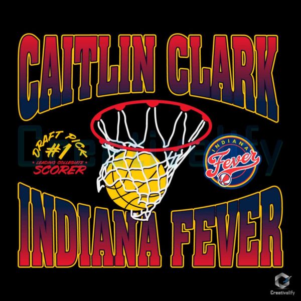 Caitlin Clark Indiana Fever Draft Pick 1st SVG