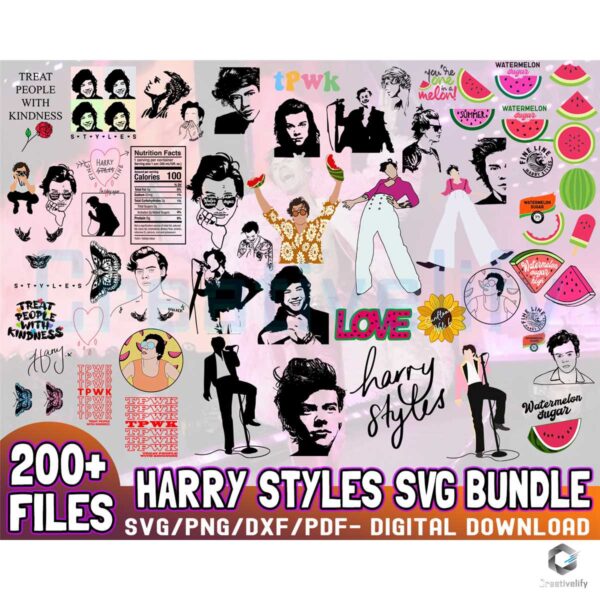 200 Files Harry Styles SVG Bundle Design