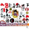 30 Files Dragon Ball Cartoon SVG Bundle