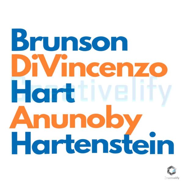 Brunson DiVincenzo Hart Anunoby SVG File