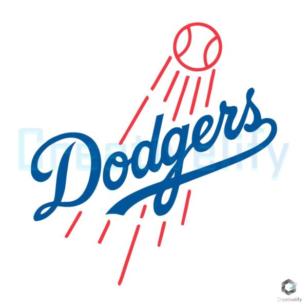 LA Dodgers Baseball Team SVG File Digital