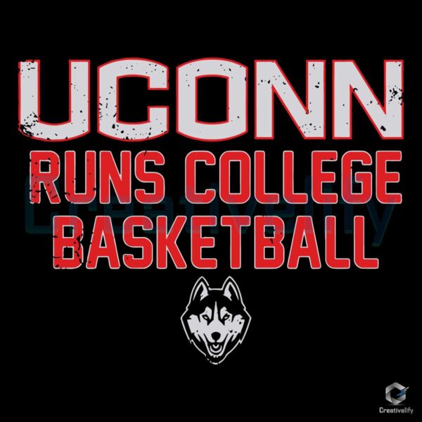 UConn Huskies Runs College Basketball SVG