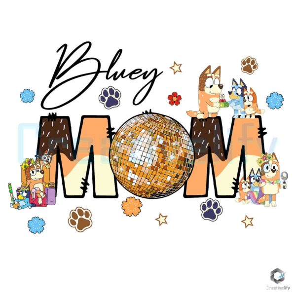 Bluey Mom Dog Mum Cartoon Character PNG