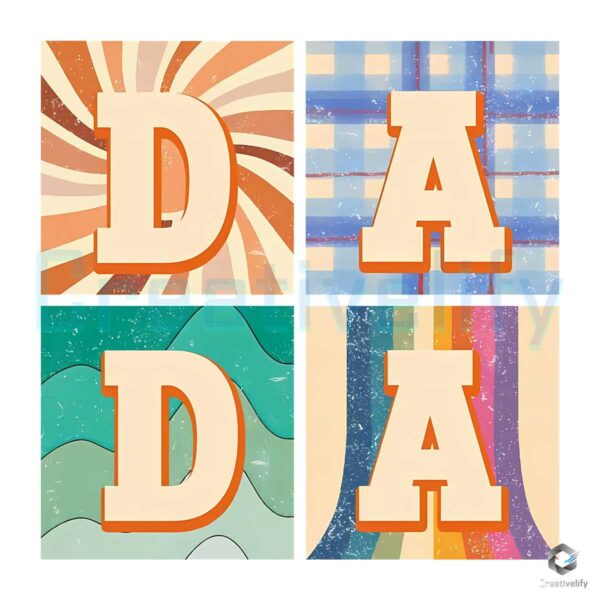Dad Vintage Happy Fathers Day PNG Download