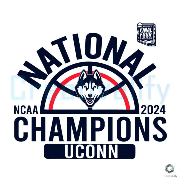 National Champions UConn Mens Basketball SVG