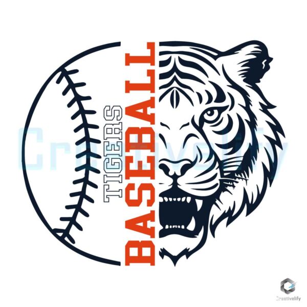 Tigers MLB Baseball Team Game Day SVG