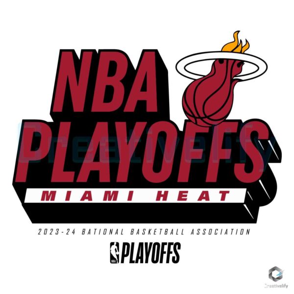 2024 NBA Playoffs Miami Heat Basketball SVG