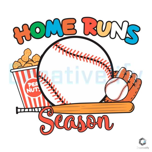 Home Runs Season Baseball Game Day SVG