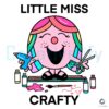 Little Miss Crafty Teacher SVG File Design