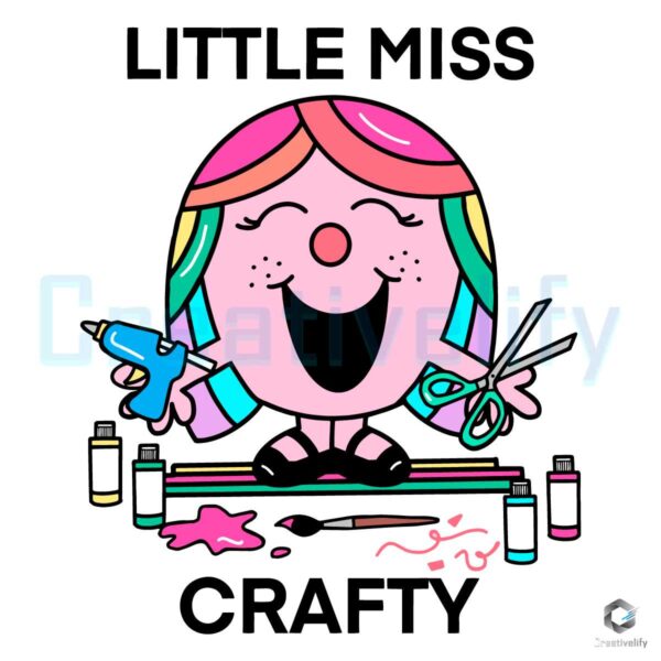 Little Miss Crafty Teacher SVG File Design