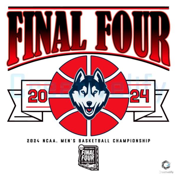 Final Tour 2024 UConn Mens Basketball SVG