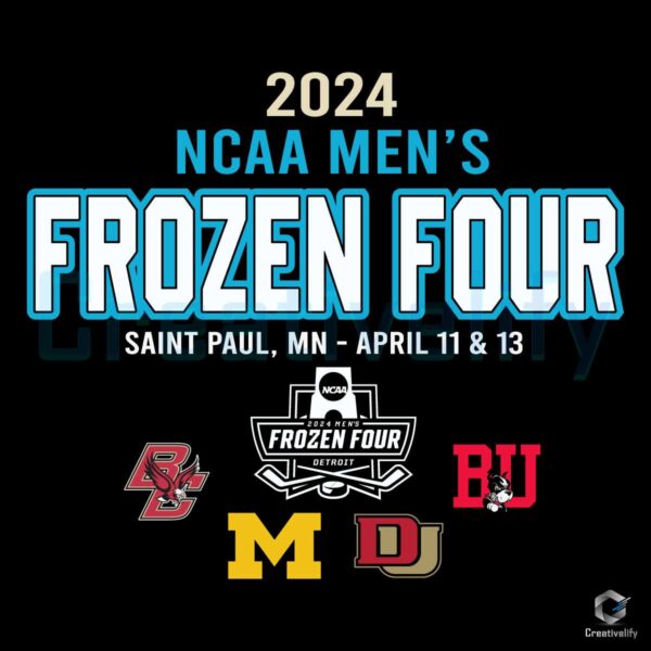 Frozen Four 2024 NCAA Mens Hockey Team SVG
