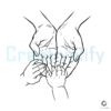 Hands Mom With Two Kids SVG File Digital