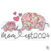 Groovy Mom Est 2024 Floral Elephant PNG File