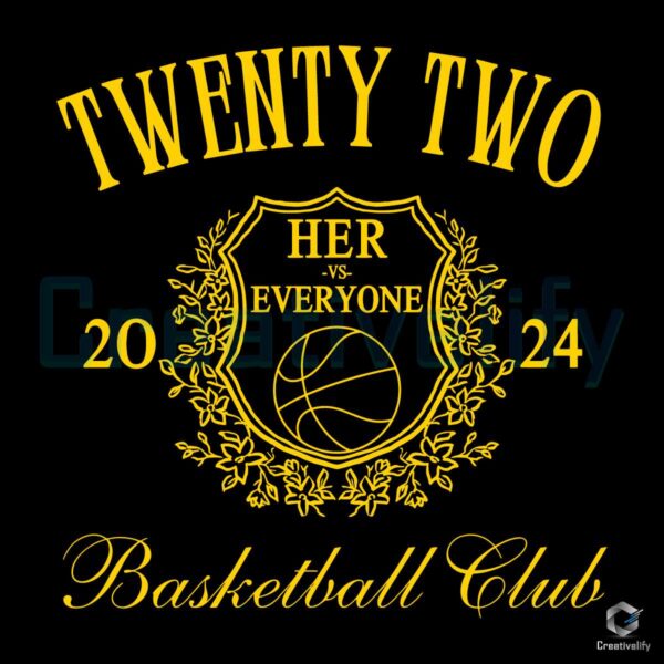 Caitlin Clark Twenty Two Basketball Club SVG