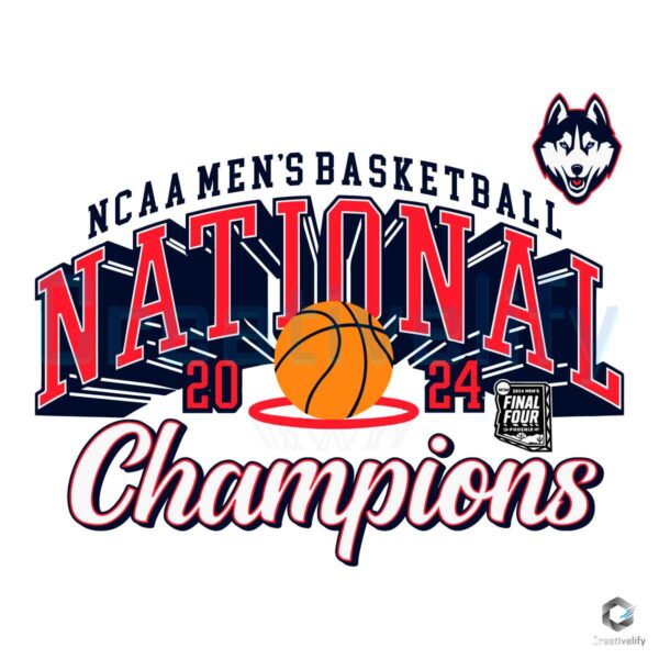 UConn Mens Basketball National Champions SVG