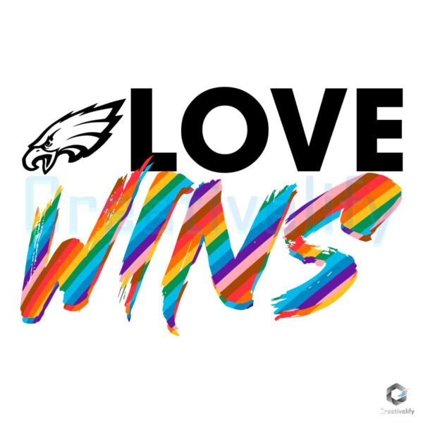 Philadelphia Eagles Team Love Wins SVG File