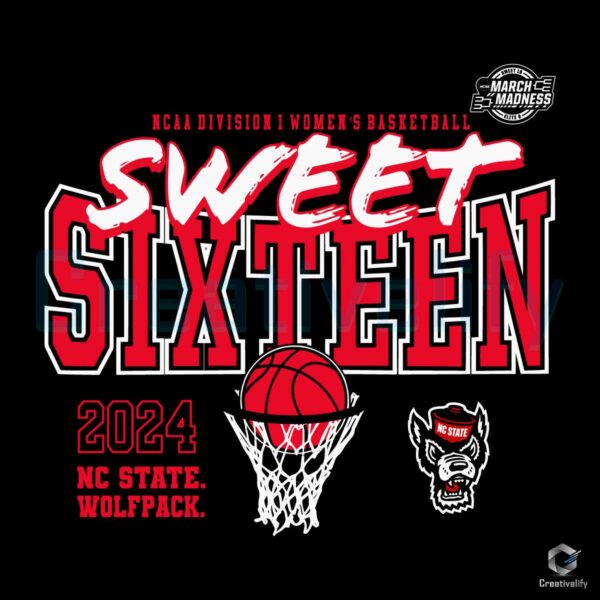 Sweet Sixteen NC State Basketball SVG