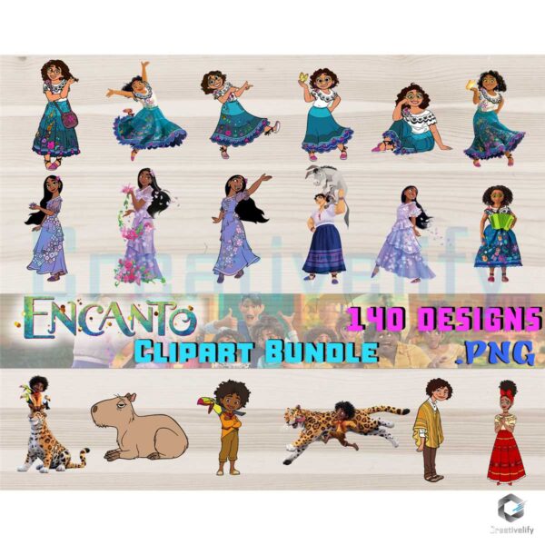 140 Designs Encanto Clipart PNG Bundle