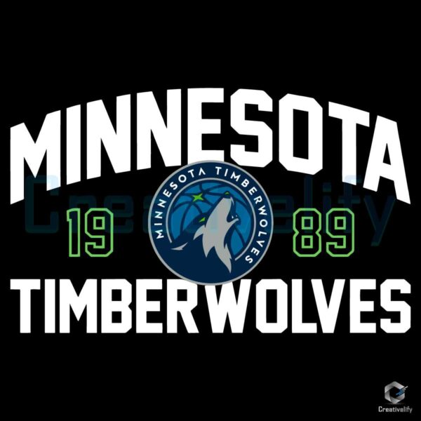 Minnesota Timberwolves 1989 Basketball SVG