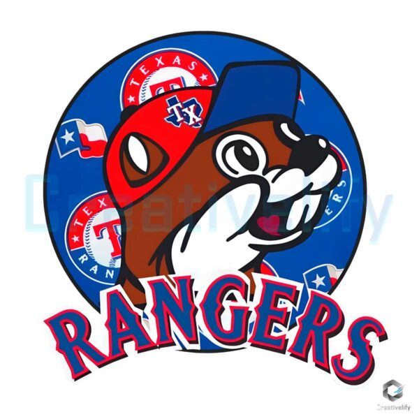 Texas Rangers Cartoon Baseball Team PNG File