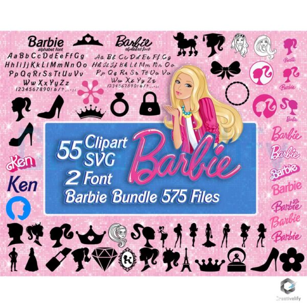 575 Files Barbie Bundle SVG Download
