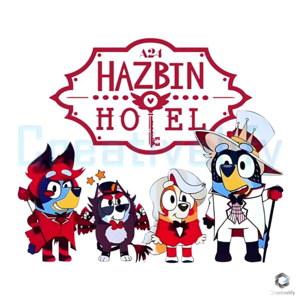 Bluey Family Hazbin Hotel PNG File Design