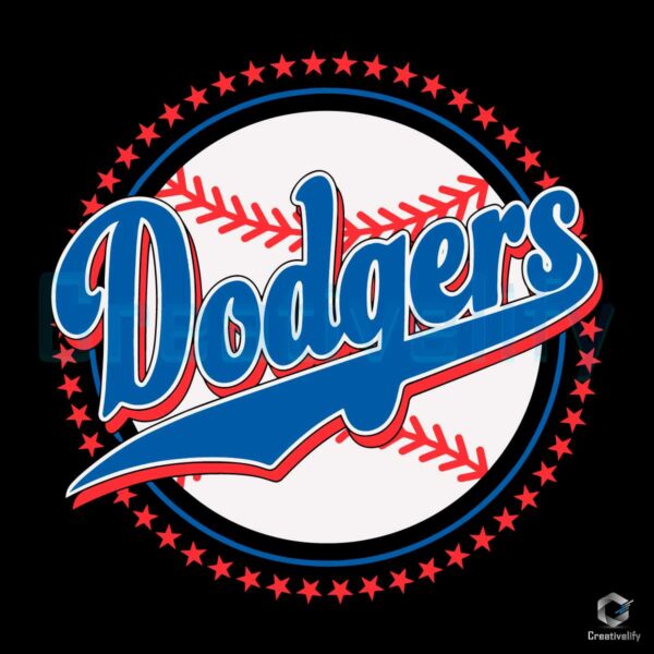 LA Dodgers Baseball MLB Team SVG File