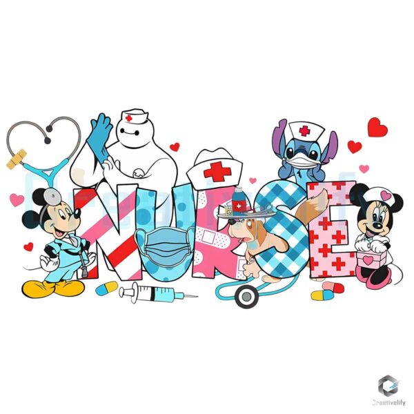 Disney Nurse Cartoon Characters PNG File